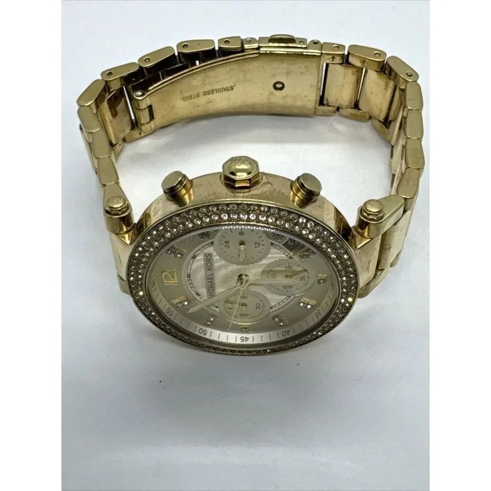 Michael Kors Parker MK5354 Women's Gold Stainless Steel Analog Dial Watch JNA634